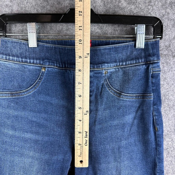 Spanx Jeans Womens Small Blue Pull On Distressed‎ Tummy Control - Picture 6 of 15